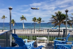 View of the GoodYear Blimp from the Sun Terrace